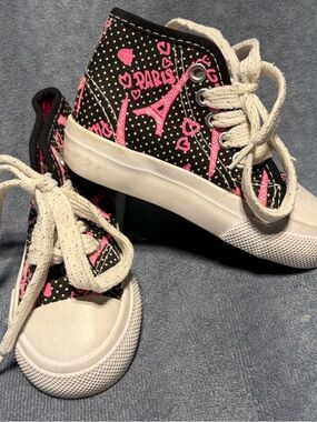 Kids Paris Eiffel Tower High Top Sneakers Size 5